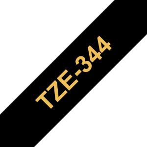 Tape 18mm Lami Gold On Black (tze-344)