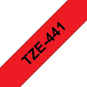 Tape 18mm Lami Black On Red (tze-441)