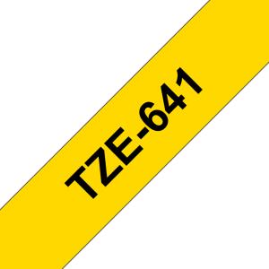 Tape 18mm Lami Black On Yellow (tze-641)