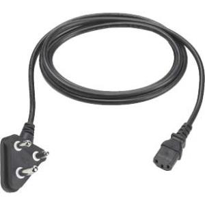Power Cord 18awg 10a 250v 1.8m Blk India Only