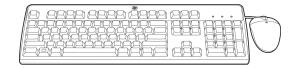 USB BFR with PVC Free Keyboard/Mouse Kit Azerty FR