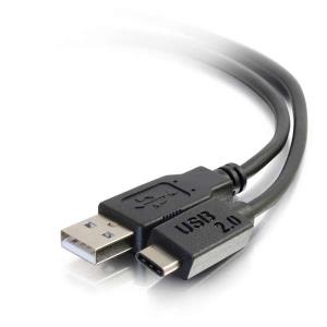 USB 2.0 USB-C to USB-A Cable M/M - Black 1m