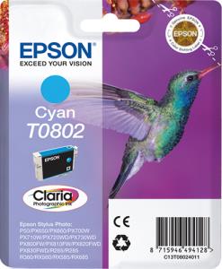Ink Cartridge - T0802 Hummingbird - 7.4ml - Cyan