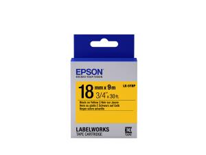 Label Cartridge Pastel Lk-5ybp Black/yellow 18mm (9m)