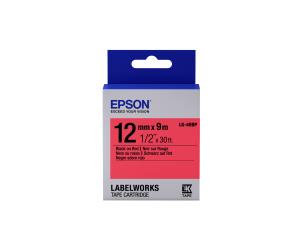 Label Cartridge Pastel Lk-4rbp Black/red 12mm (9m)