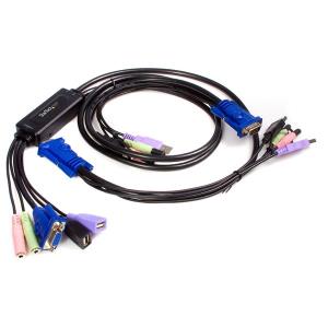 KVM Switch 2 Port USB Vga Cable With Audio