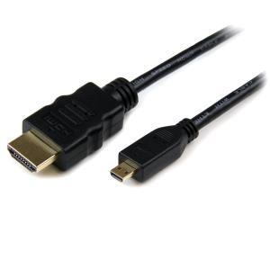 High Speed Hdmi Cable With Ethernet - Hdmi To Hdmi Micro - M/m 0.5m