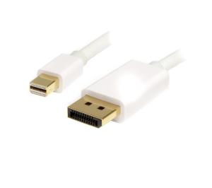 Mini DisplayPort To DisplayPort Adapter Cable 2m M/m White