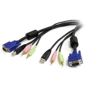 Cable For KVM Vga Audio And Microphone 4-in-1 USB 2m