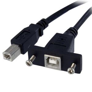 Panel Mount USB Extension Cable Female To Male USB B Port 91cm