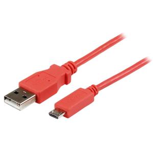 Phone Charge Cable USB To Thin Micro USB Charge/sync Pink 1m
