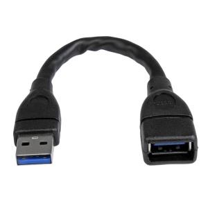 USB 3.0 A-to-a Extension Cable - 6in Black
