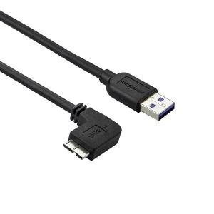 Slim Micro USB 3.0 Cable - Left-angle Micro-USB - 2m