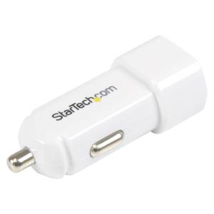 Dual Port USB Car Charger - High Power (17 Watt / 3.4 Amp) White